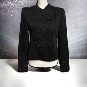 Alice & Olivia Jacket Black with Black Bling Size Medium. Michael Jackson vibes